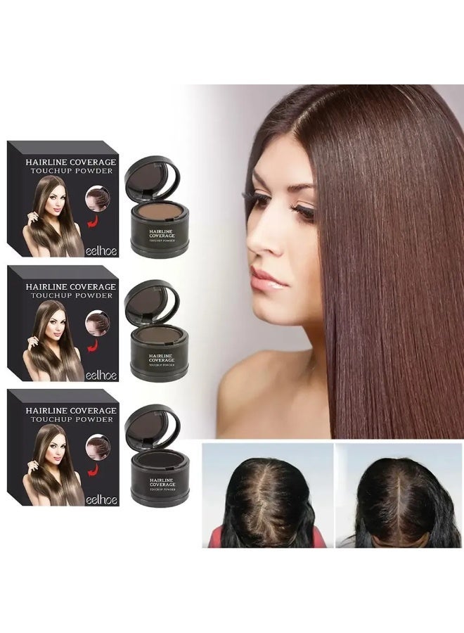 EELHOE Root Cover Up & Hairline Powder for Thinning Hair, Waterproof, Hair Line Powder Set Makeups Natural Fluffy Thin Hairline (Rosy brown) - Image 1